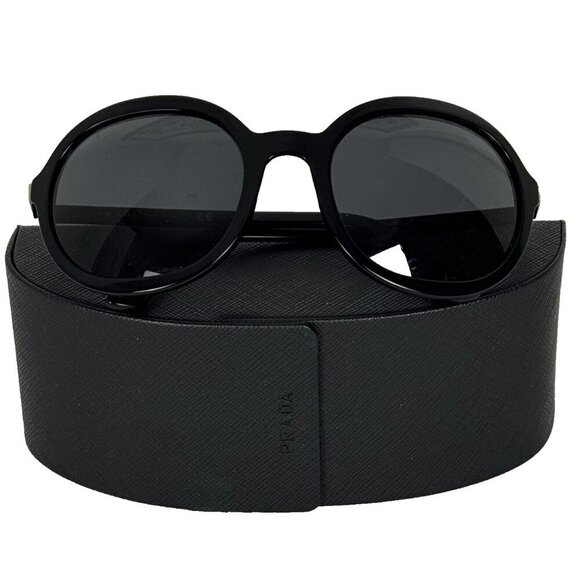 Prada SPR 09V Sunglasses 1AB-5S0 Black Gray Lenses Size 56 Authentic Gold - Picture 1 of 12